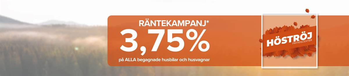 Aktuella kampanjer, erjbudanden på husvagnar eller pågående event hos Fritidscenter